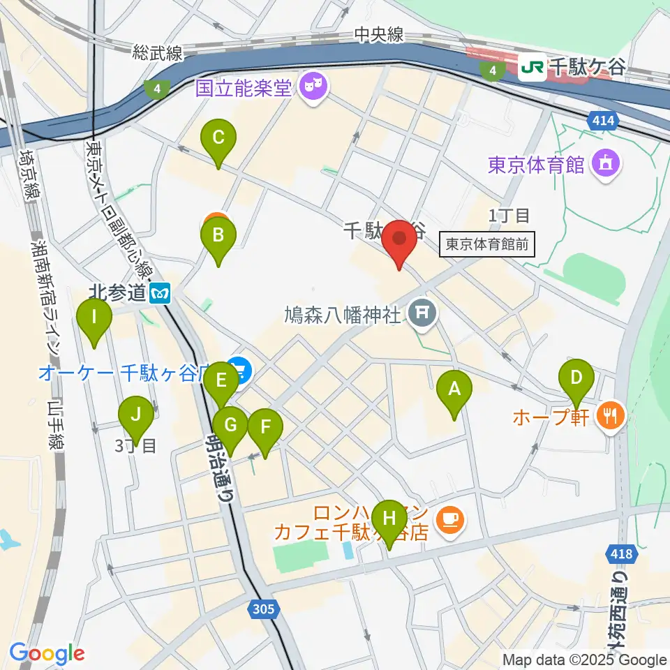 トライアンフスタジオ周辺のホテル一覧地図