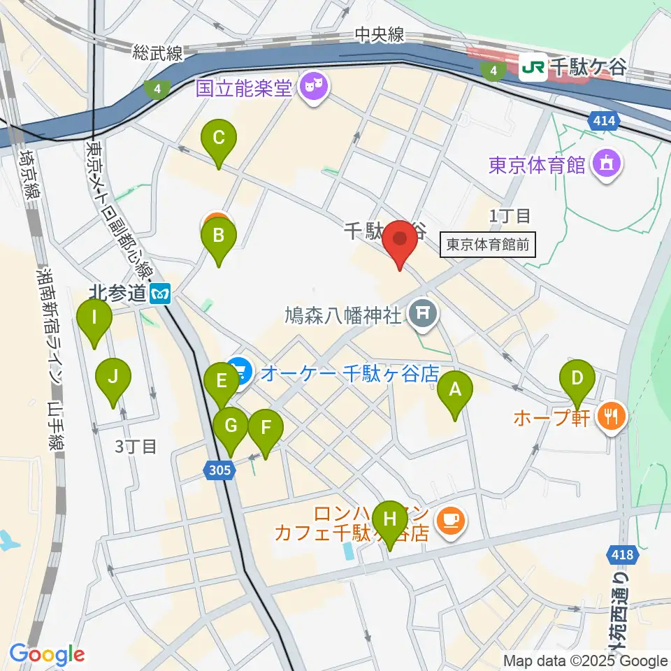 トライアンフスタジオ周辺のホテル一覧地図