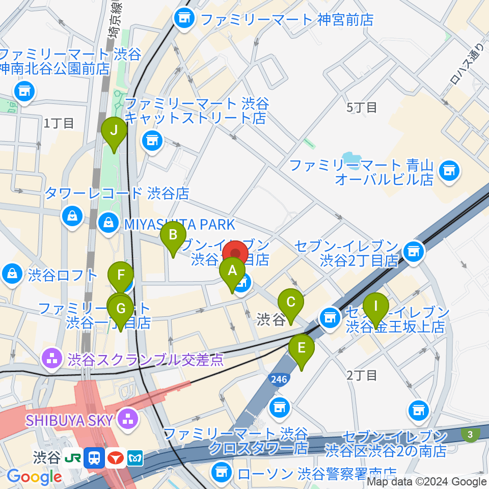 渋谷近未来会館周辺のホテル一覧地図