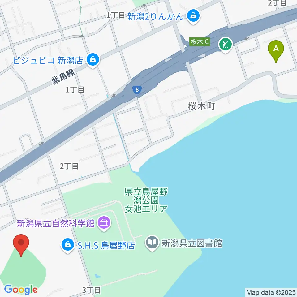 鳥屋野運動公園野球場周辺のホテル一覧地図