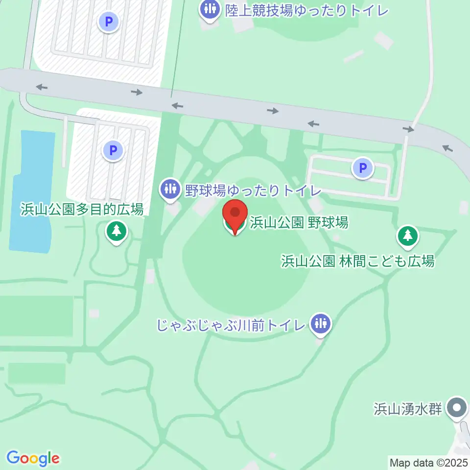 島根県立浜山公園野球場周辺のホテル一覧地図
