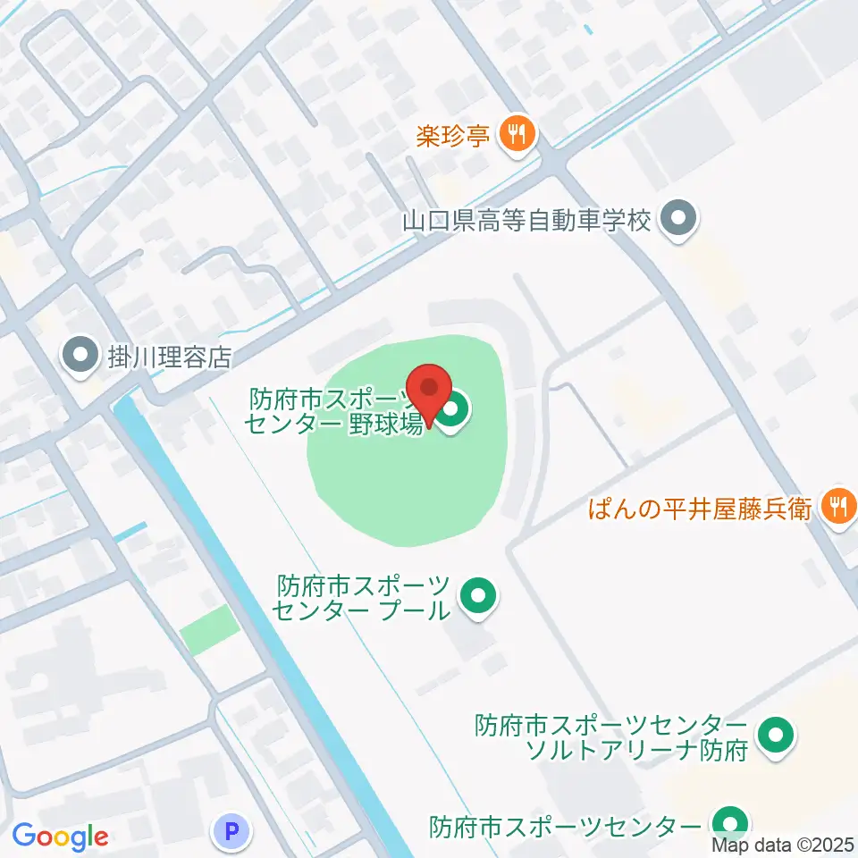 防府市スポーツセンター野球場周辺のホテル一覧地図