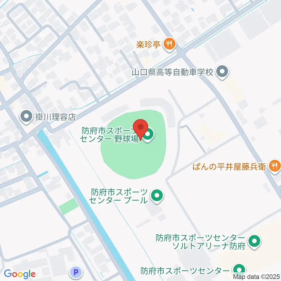 防府市スポーツセンター野球場周辺のホテル一覧地図