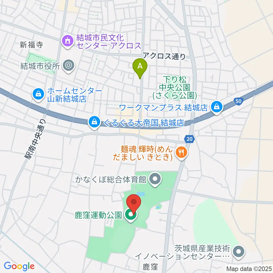 鹿窪運動公園野球場周辺のホテル一覧地図