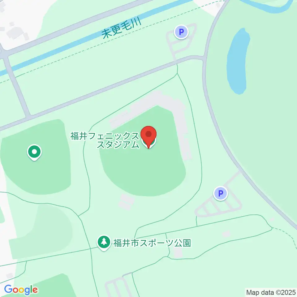 福井フェニックススタジアム周辺のホテル一覧地図