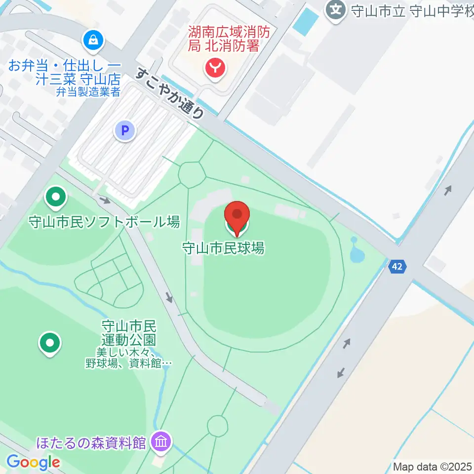 守山市民球場周辺のホテル一覧地図