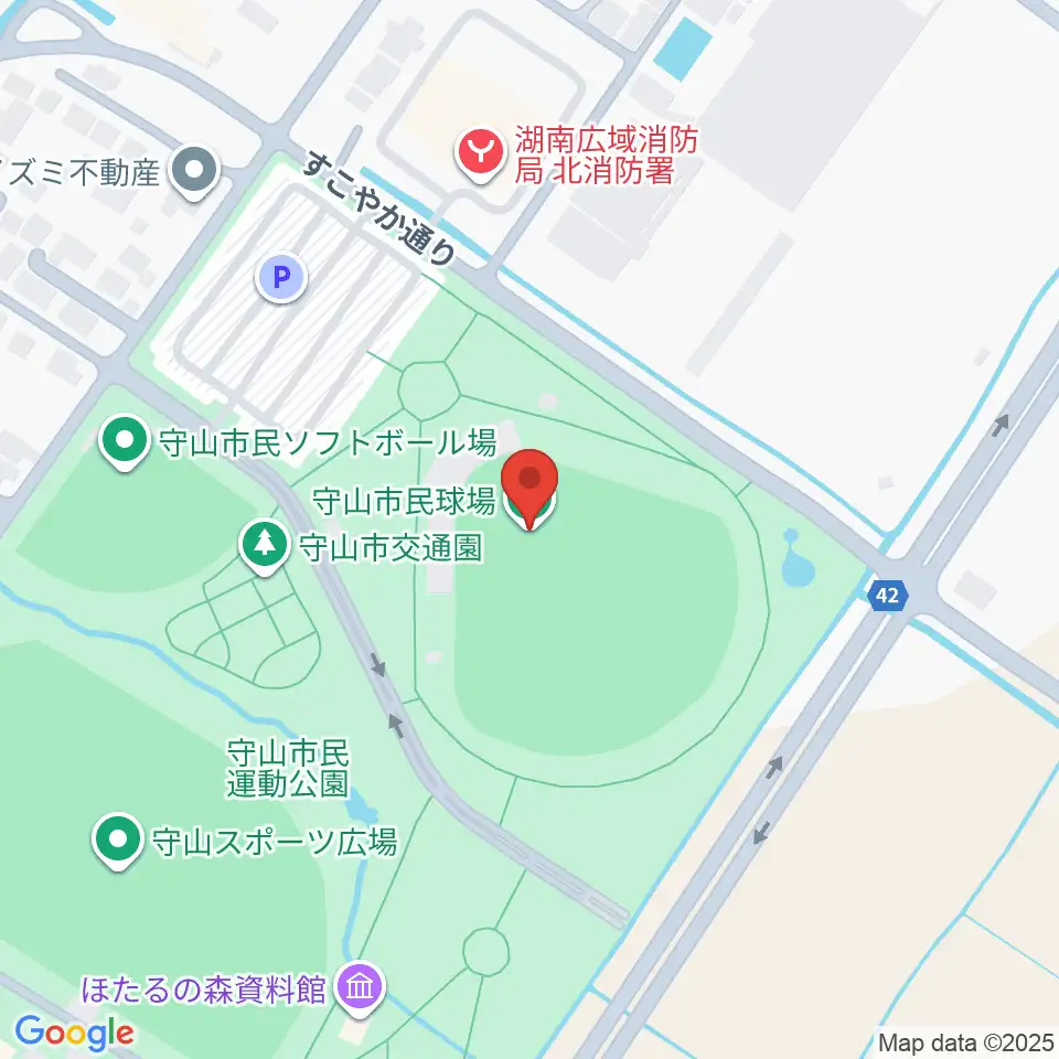 守山市民球場周辺のホテル一覧地図