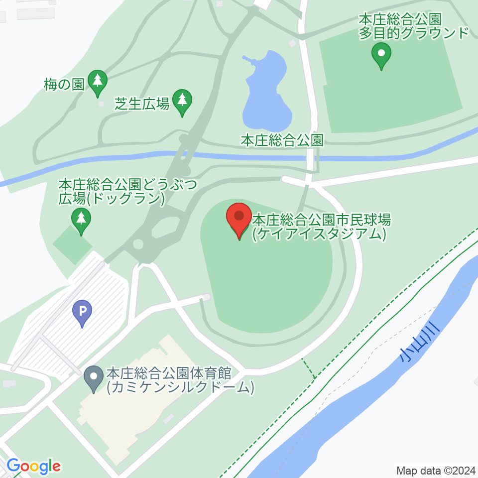 ケイアイスタジアム周辺のホテル一覧地図