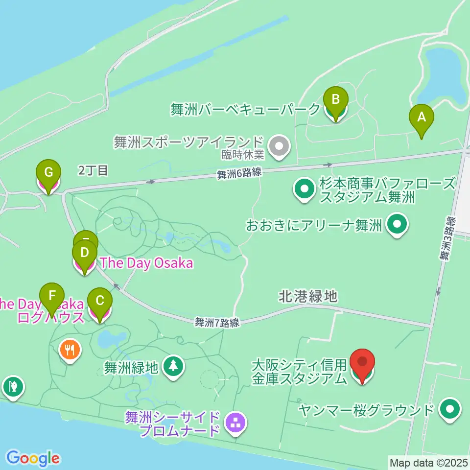 大阪シティ信用金庫スタジアム周辺のホテル一覧地図