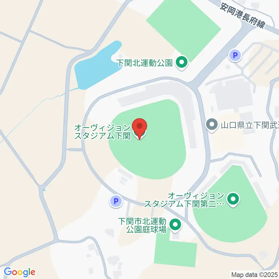 オーヴィジョンスタジアム下関周辺のホテル一覧地図
