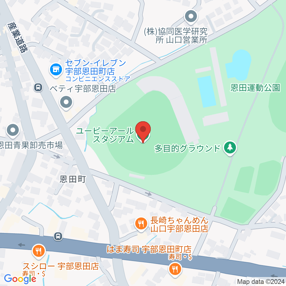 ユーピーアールスタジアム周辺のホテル一覧地図