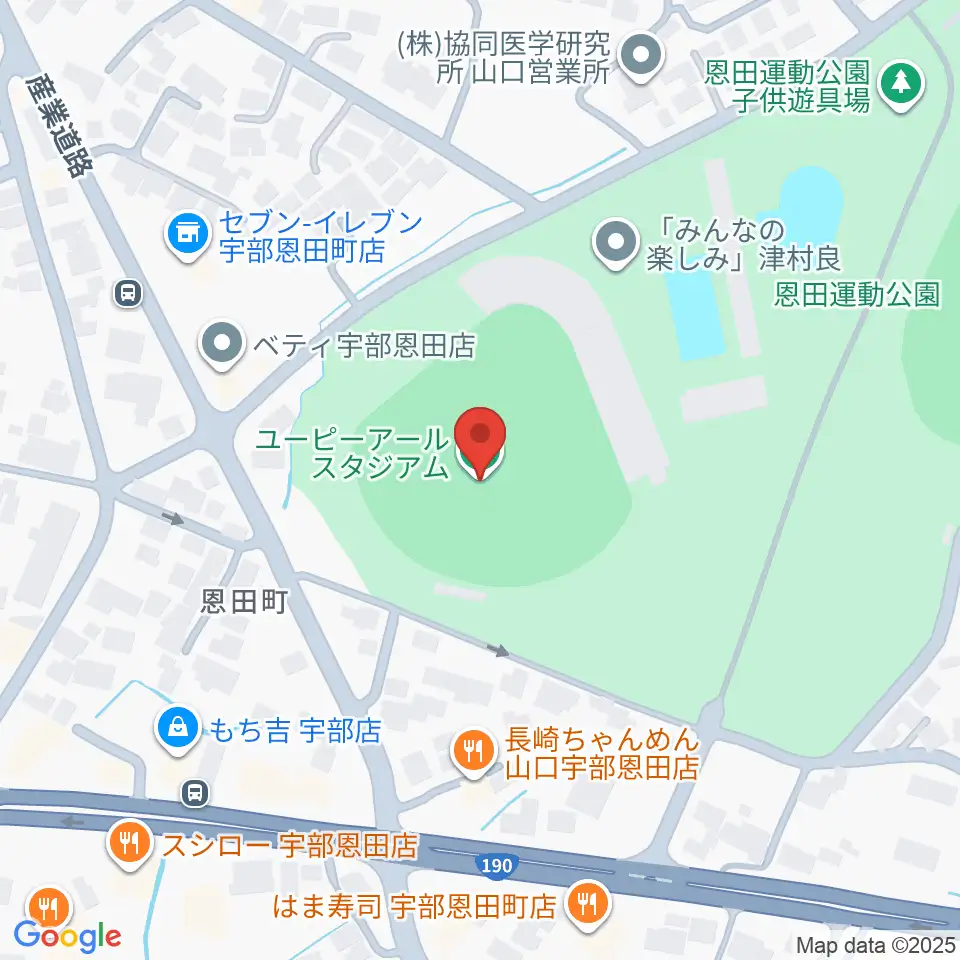 ユーピーアールスタジアム周辺のホテル一覧地図