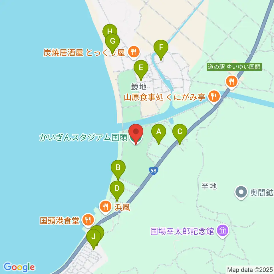 かいぎんスタジアム国頭周辺のホテル一覧地図