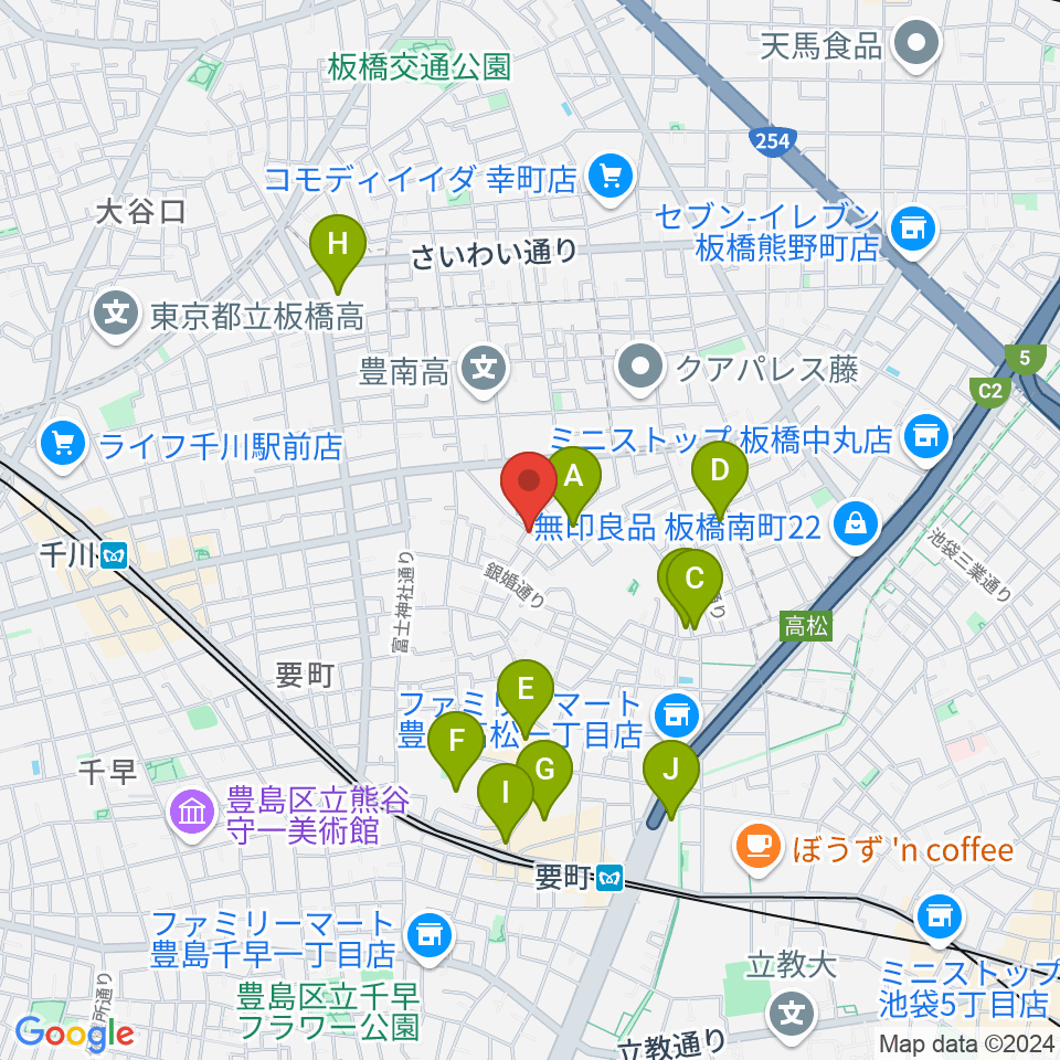 アルトフォニックスタジオ周辺のホテル一覧地図