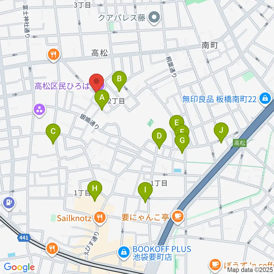 アルトフォニックスタジオ周辺のホテル一覧地図