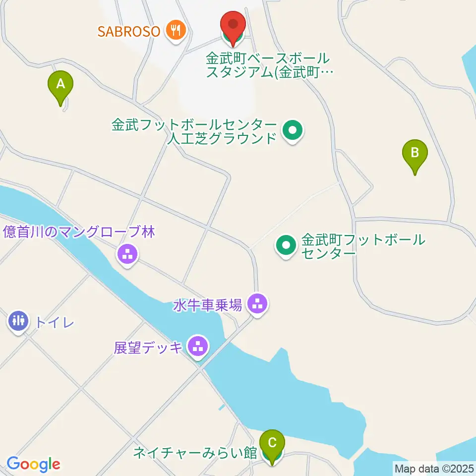 金武町ベースボールスタジアム周辺のホテル一覧地図