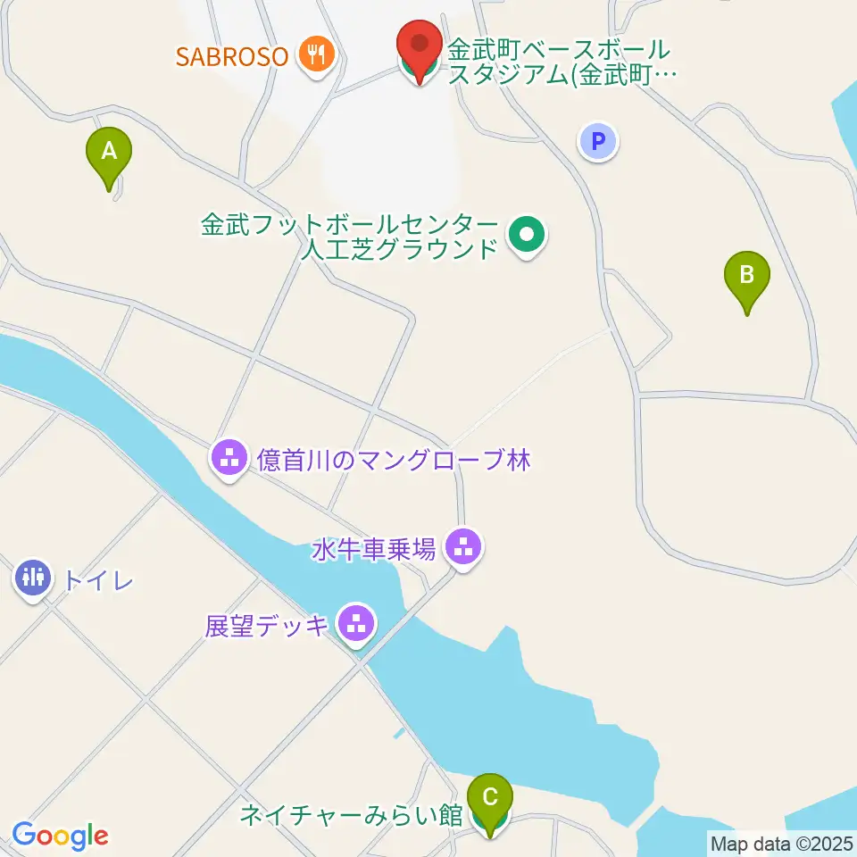 金武町ベースボールスタジアム周辺のホテル一覧地図