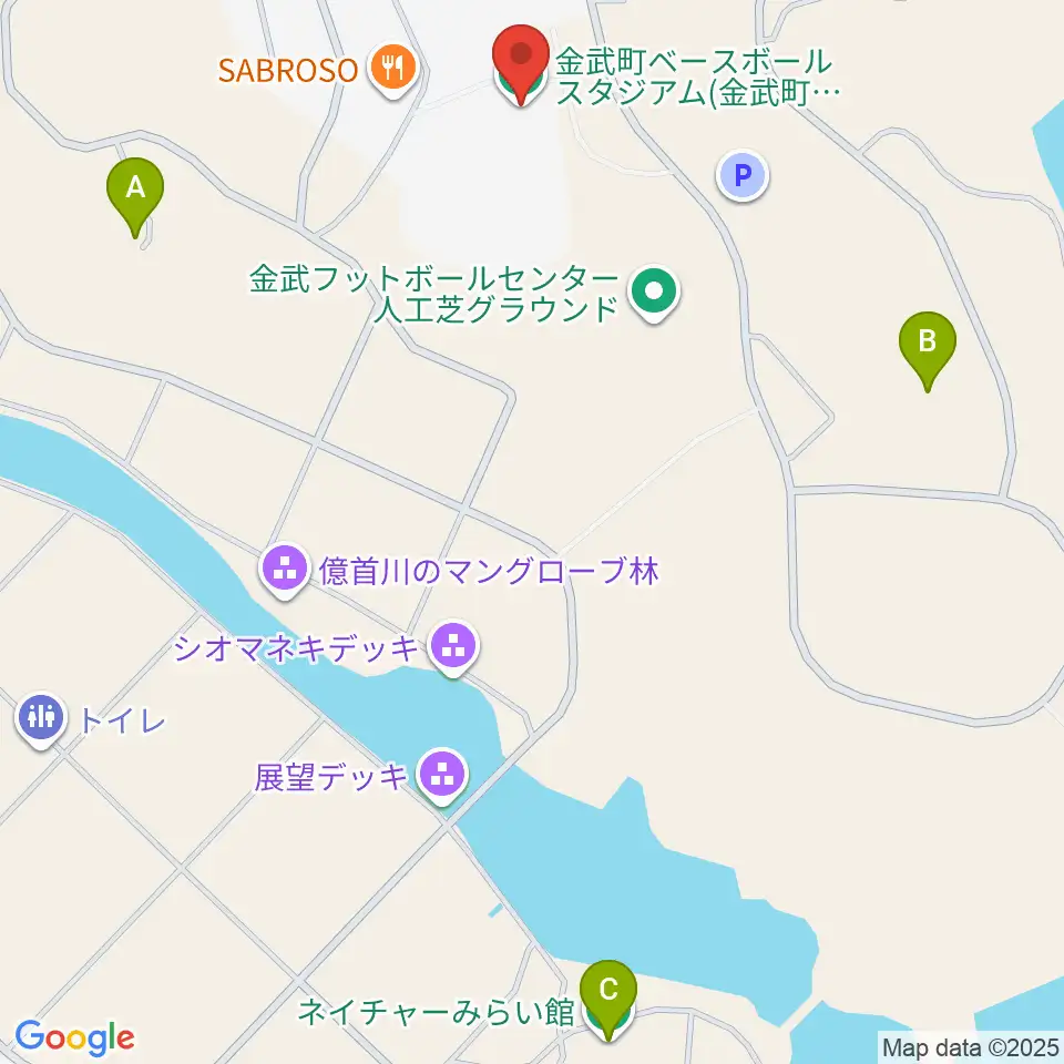 金武町ベースボールスタジアム周辺のホテル一覧地図