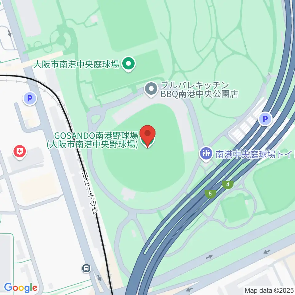 GOSANDO南港野球場周辺のホテル一覧地図