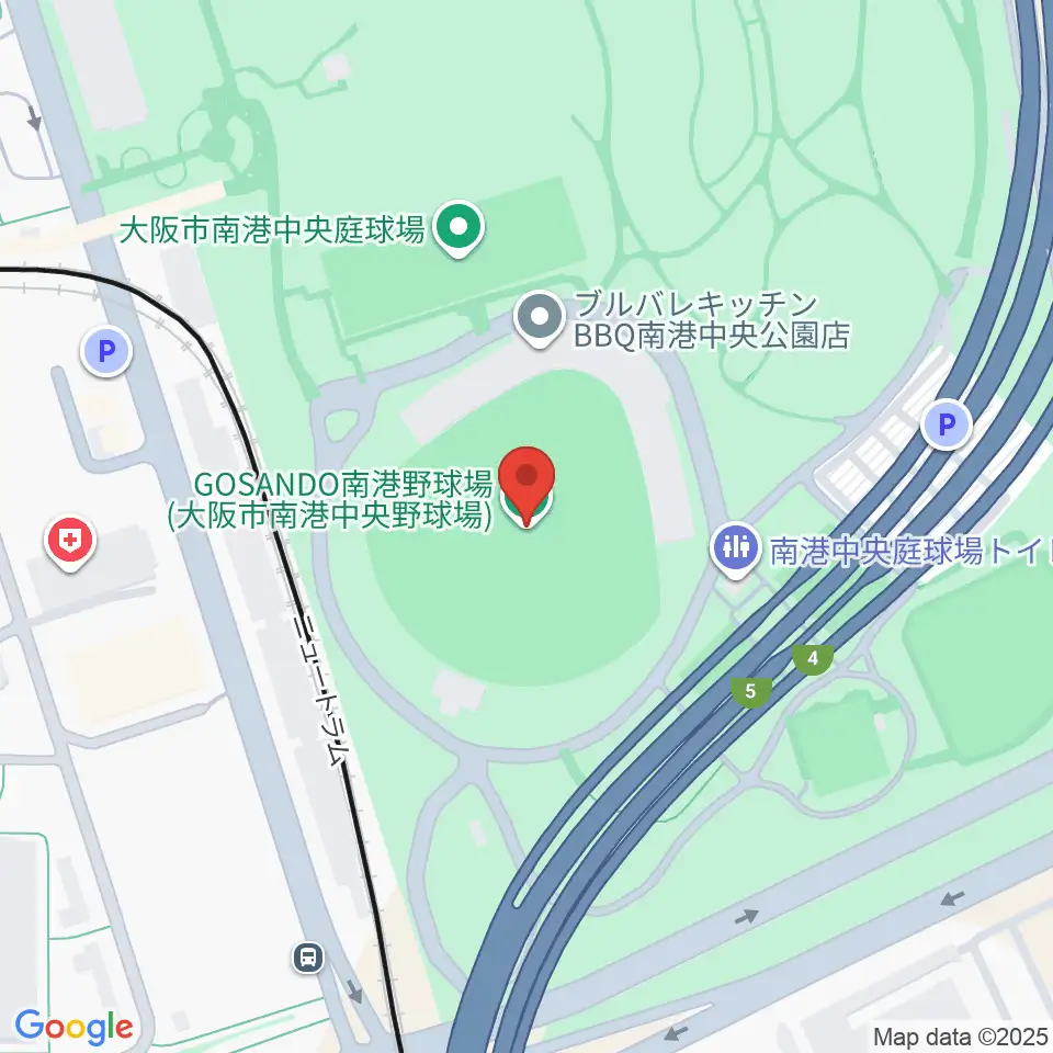 GOSANDO南港野球場周辺のホテル一覧地図