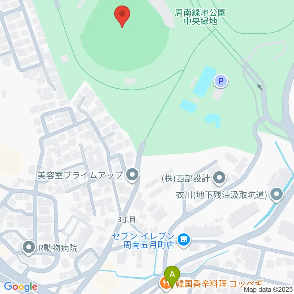 周南市野球場周辺のホテル一覧地図
