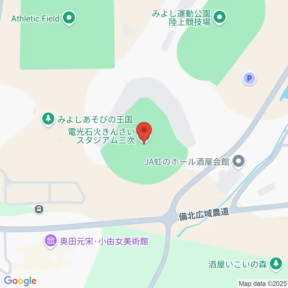 電光石火きんさいスタジアム三次周辺のホテル一覧地図