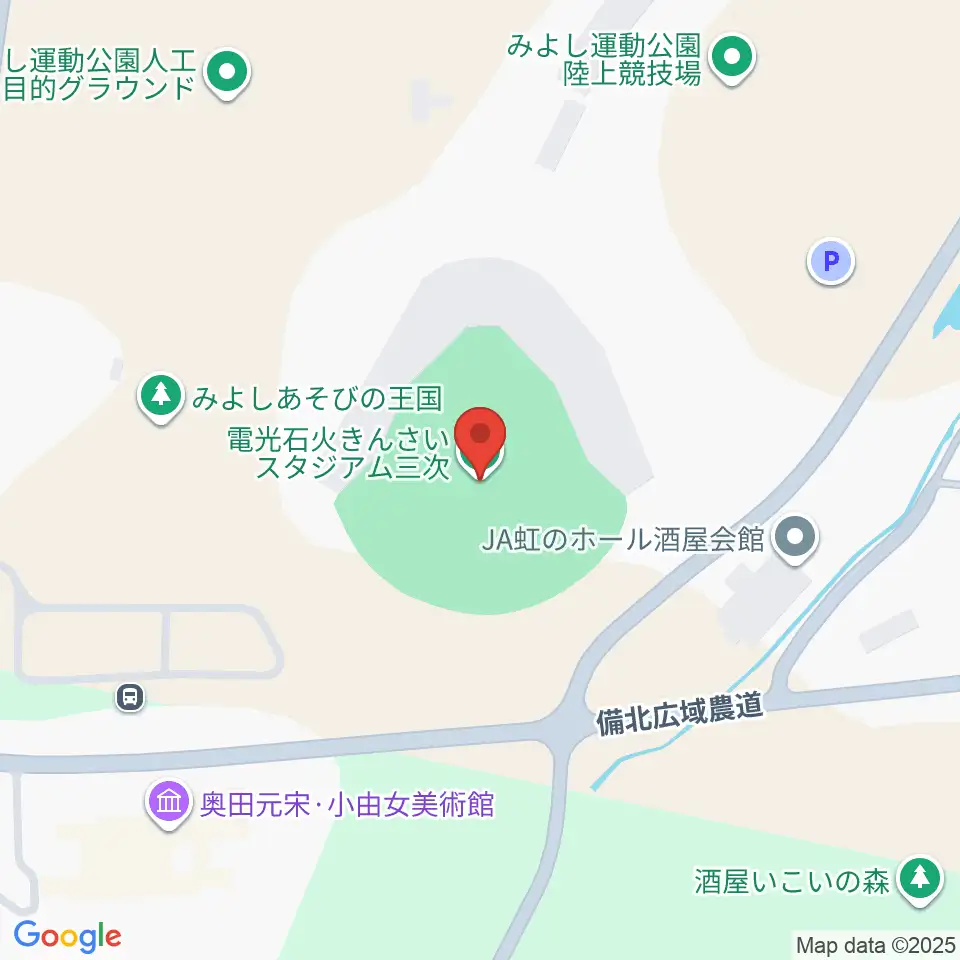 電光石火きんさいスタジアム三次周辺のホテル一覧地図