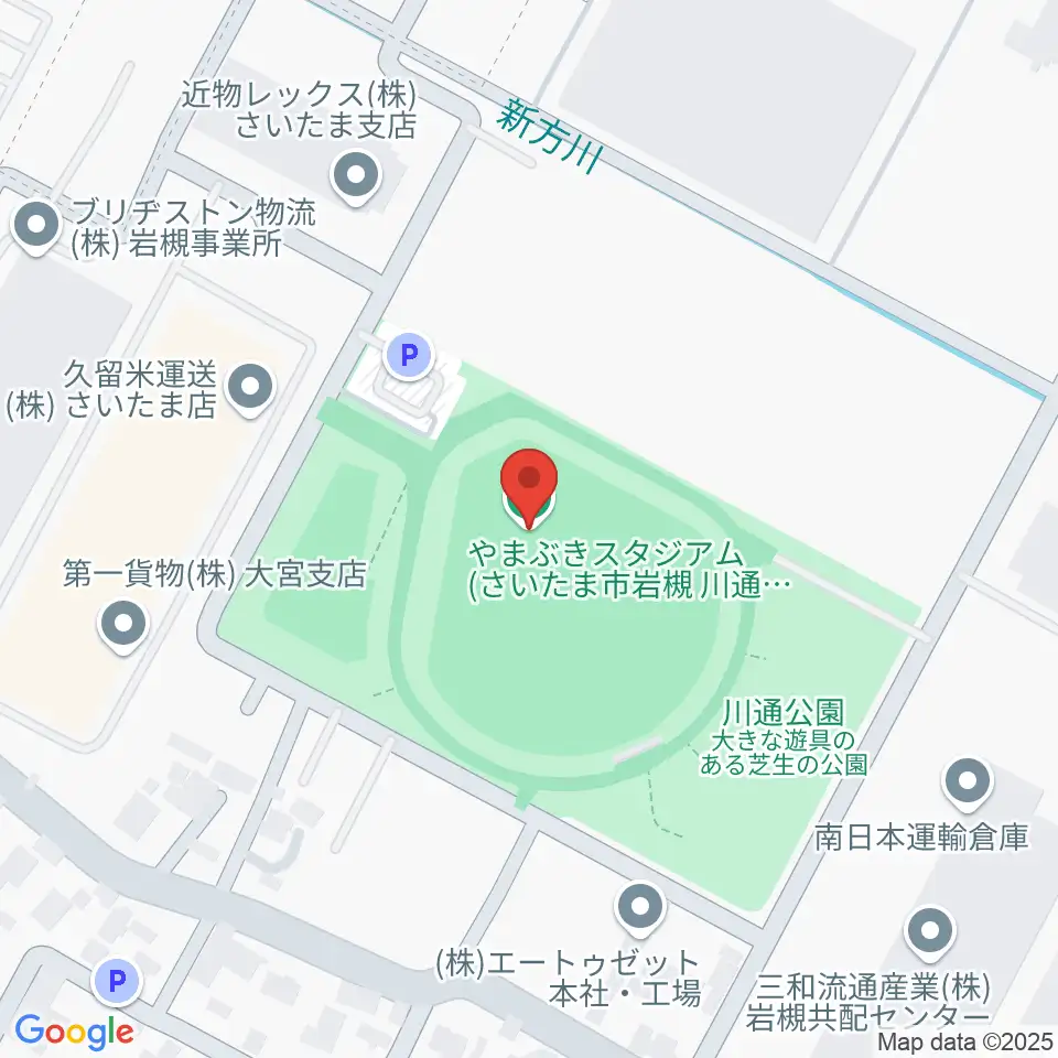 やまぶきスタジアム周辺のホテル一覧地図
