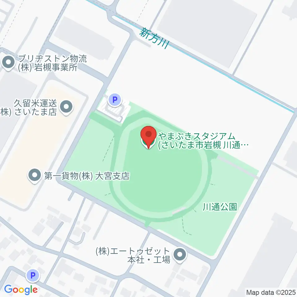 やまぶきスタジアム周辺のホテル一覧地図