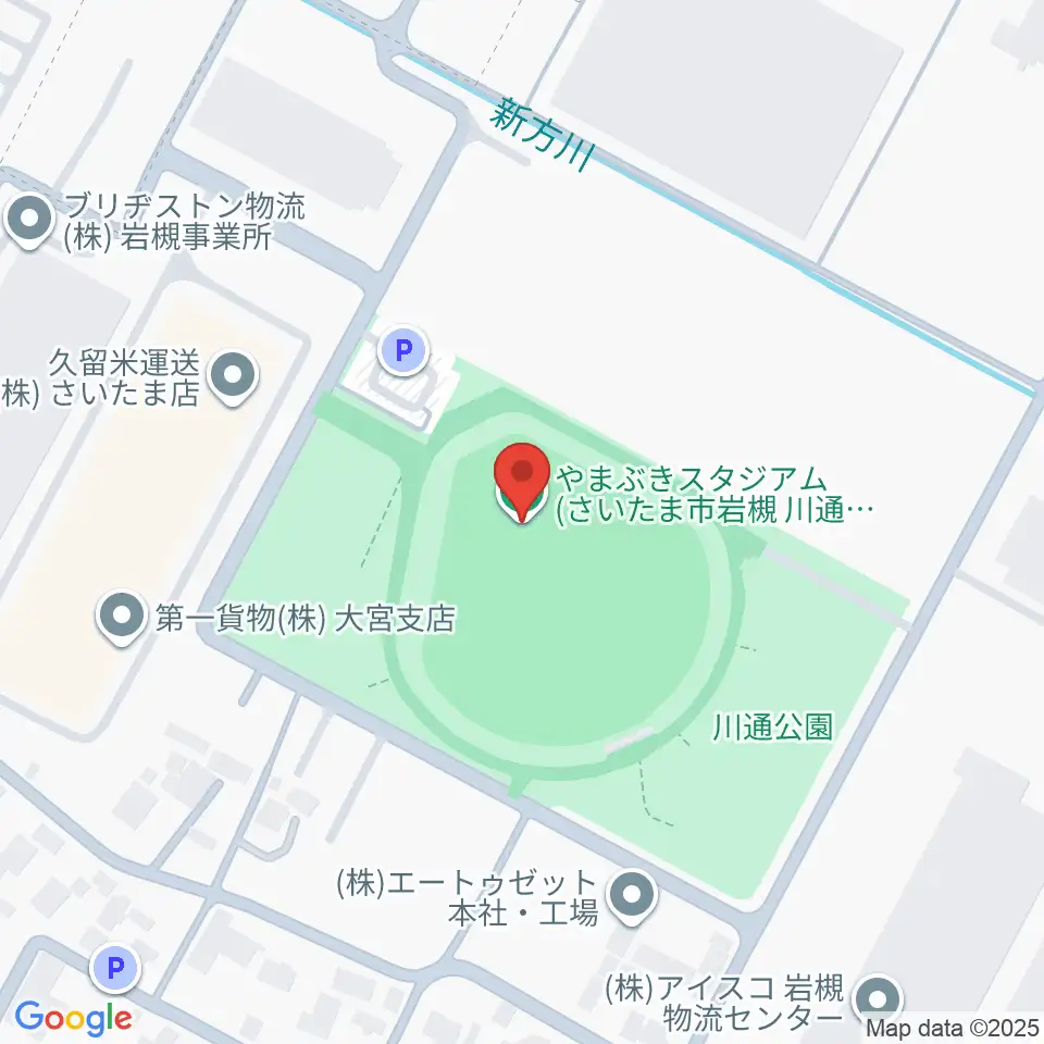 やまぶきスタジアム周辺のホテル一覧地図