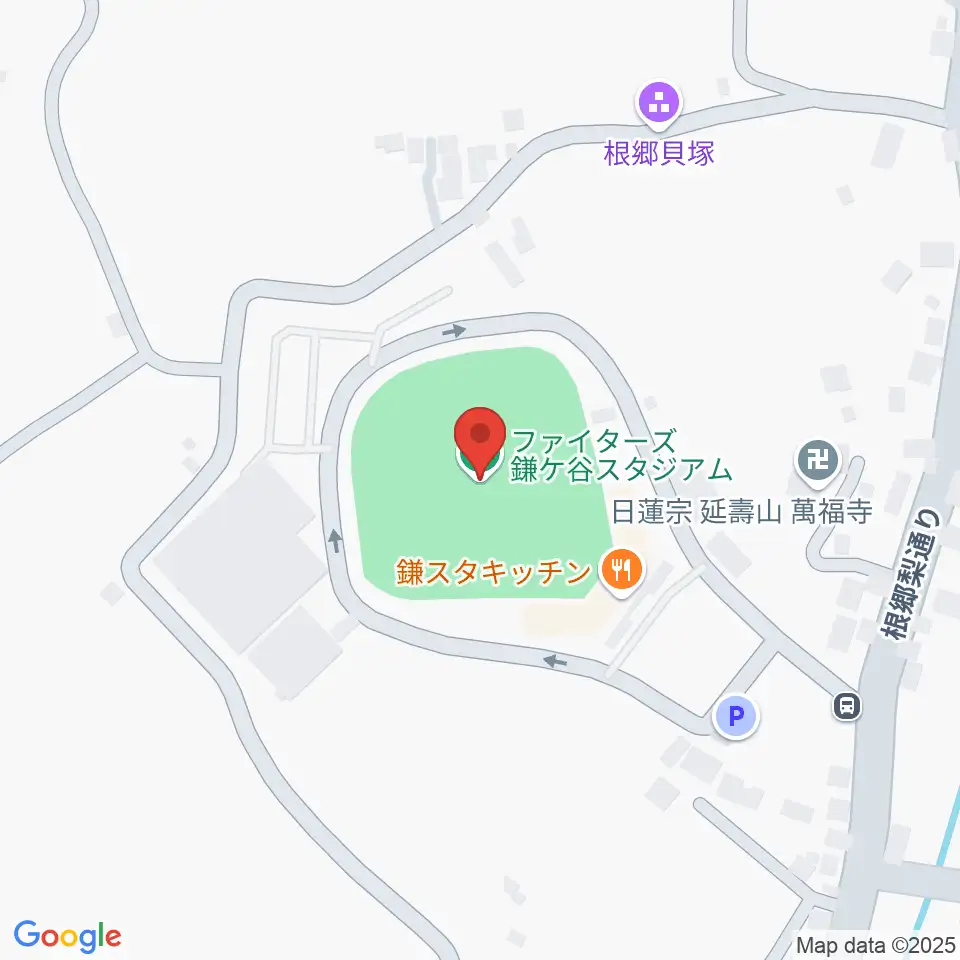 ファイターズ鎌ケ谷スタジアム周辺のホテル一覧地図