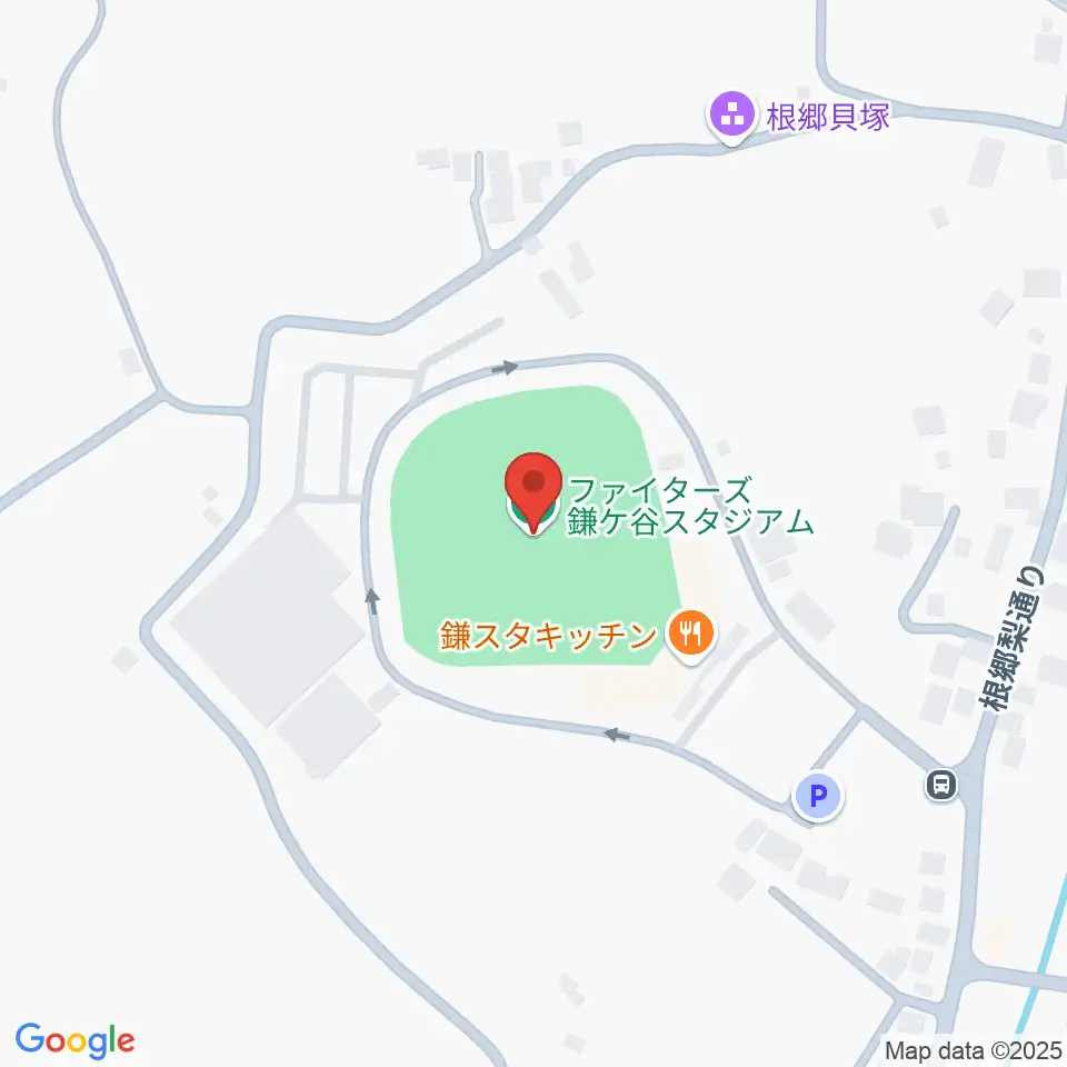 ファイターズ鎌ケ谷スタジアム周辺のホテル一覧地図
