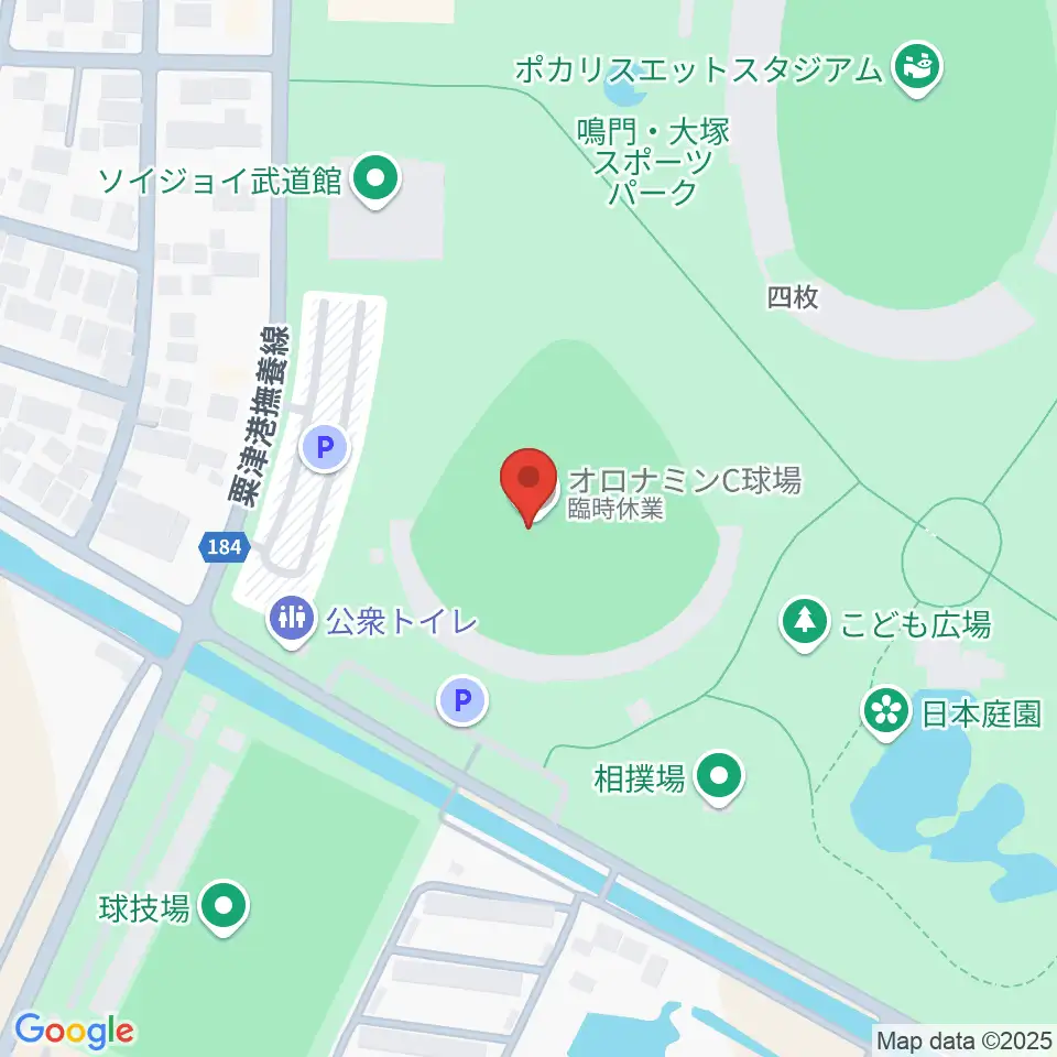 オロナミンC球場周辺のホテル一覧地図