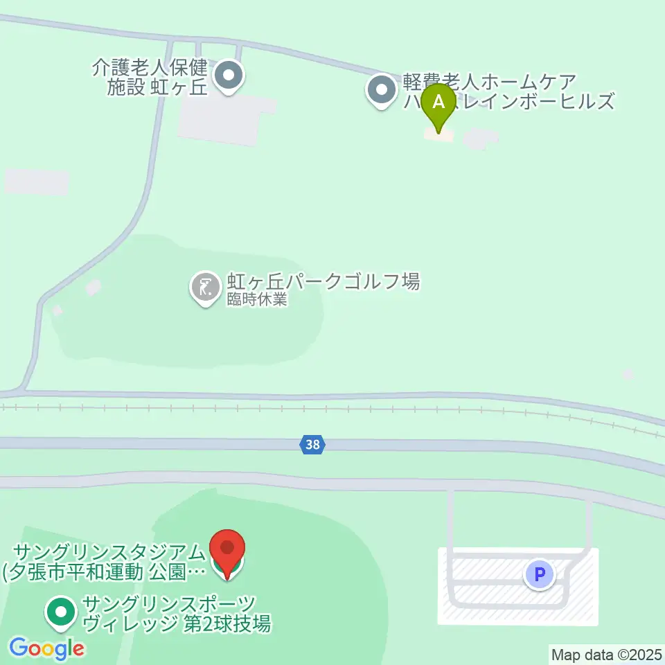 サングリンスタジアム周辺のホテル一覧地図