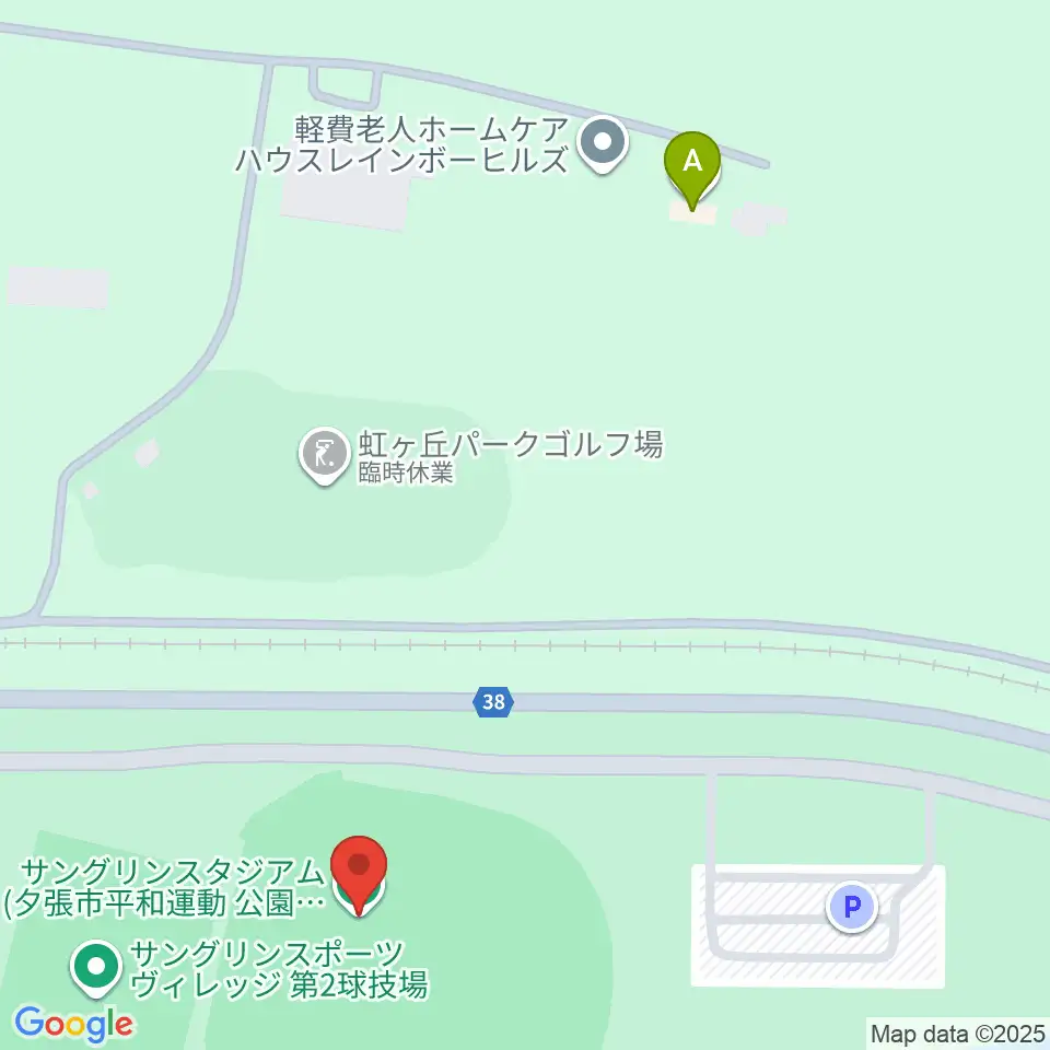 サングリンスタジアム周辺のホテル一覧地図