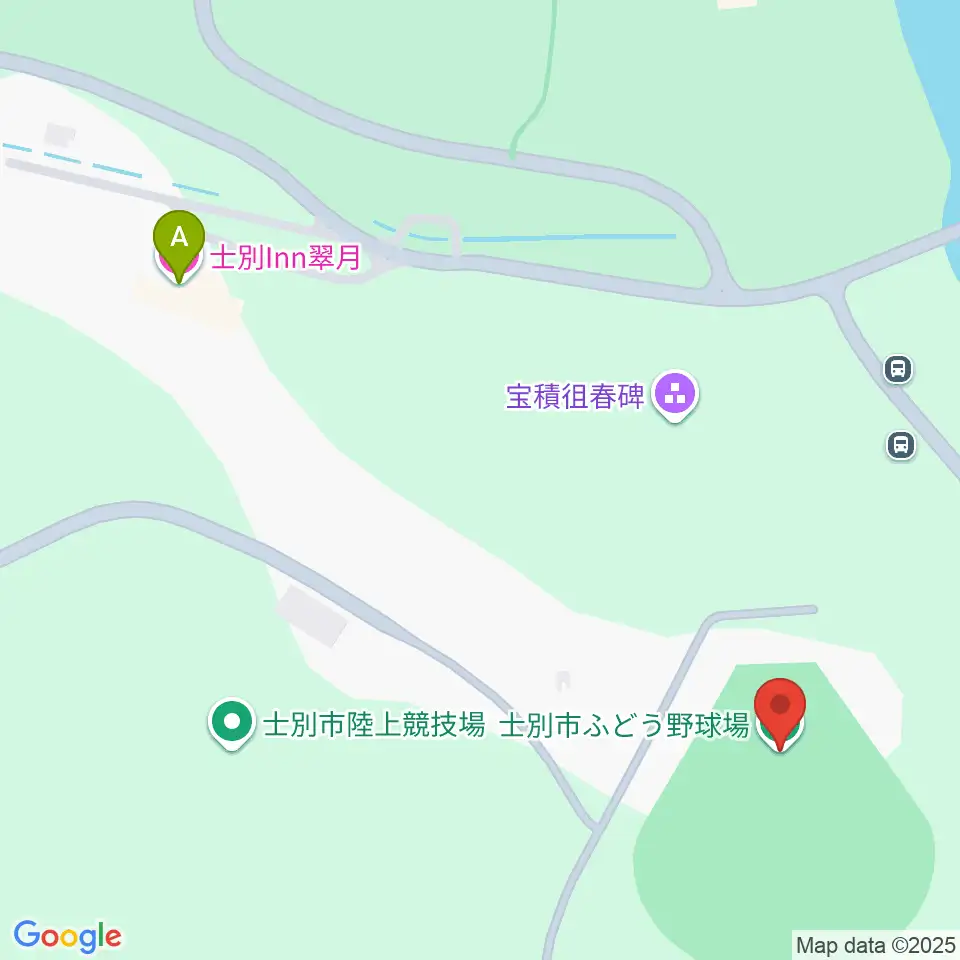 士別市ふどう野球場周辺のホテル一覧地図