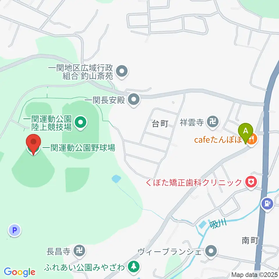 一関運動公園野球場周辺のホテル一覧地図