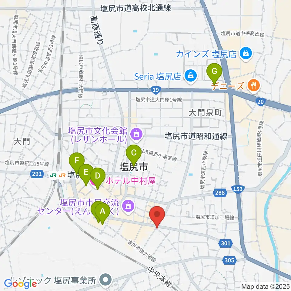 高ボッチ高原FM周辺のホテル一覧地図