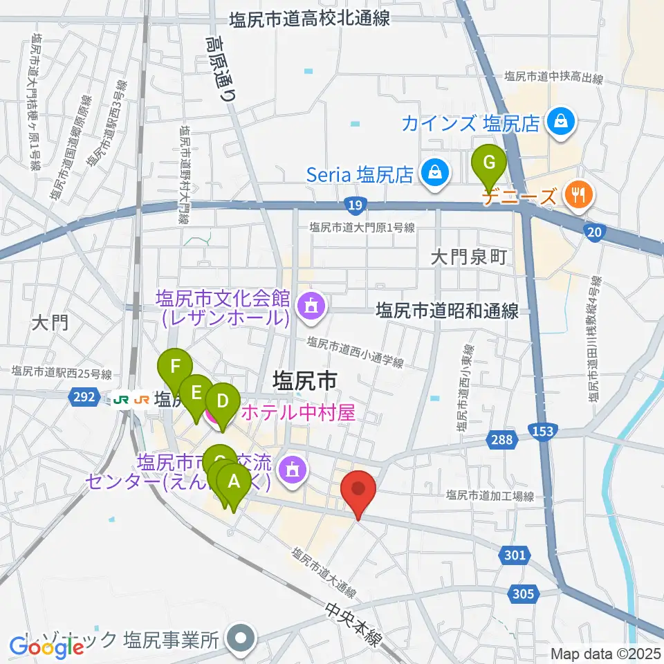 高ボッチ高原FM周辺のホテル一覧地図