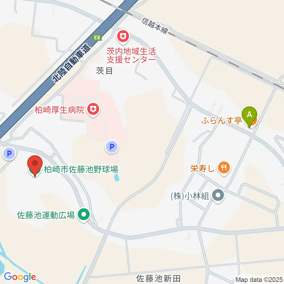 佐藤池野球場周辺のホテル一覧地図