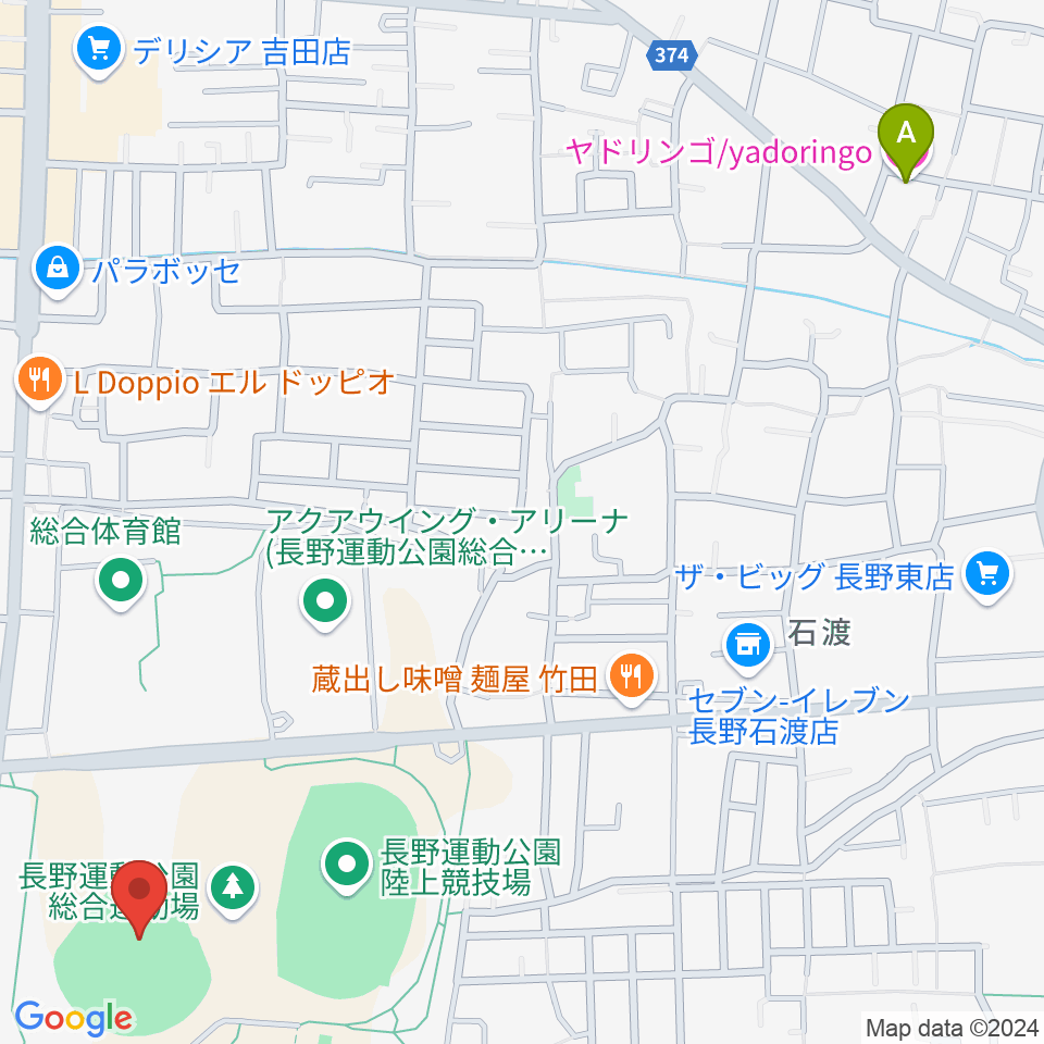 長野県営野球場周辺のホテル一覧地図