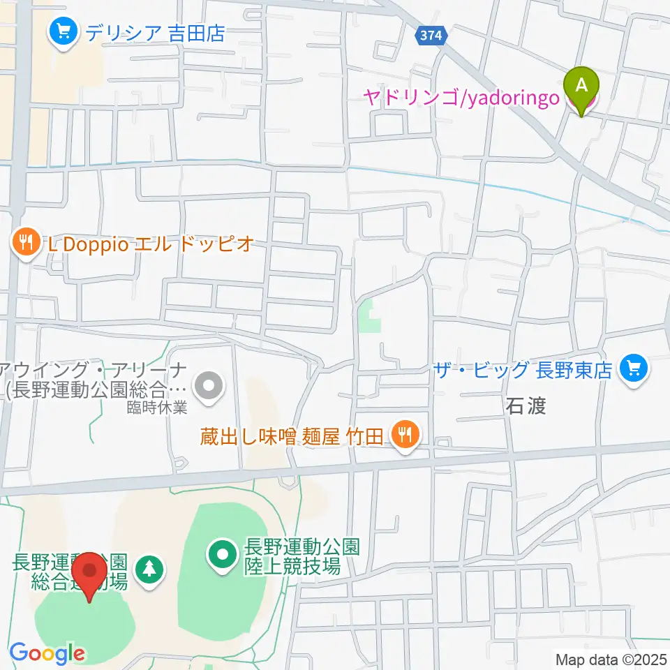 長野県営野球場周辺のホテル一覧地図