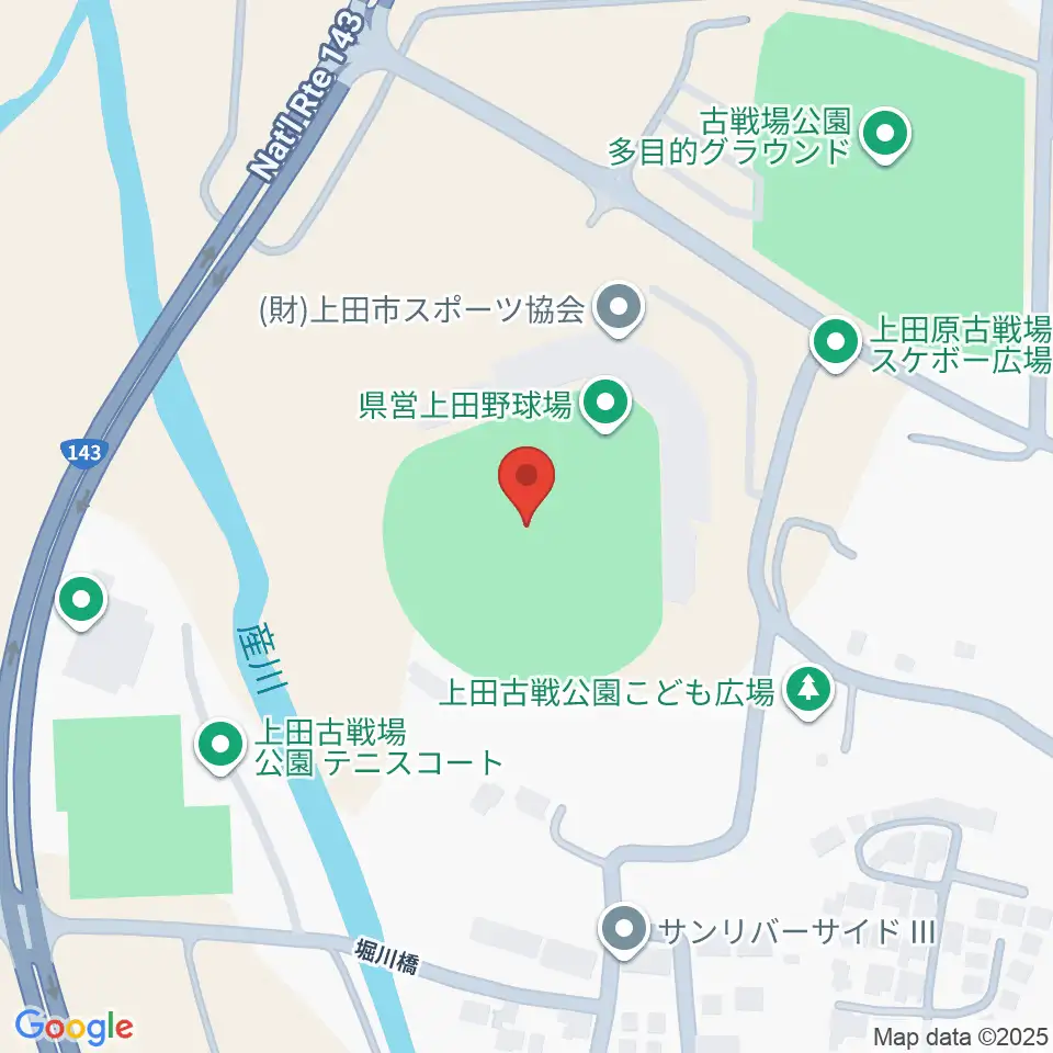 長野県営上田野球場周辺のホテル一覧地図
