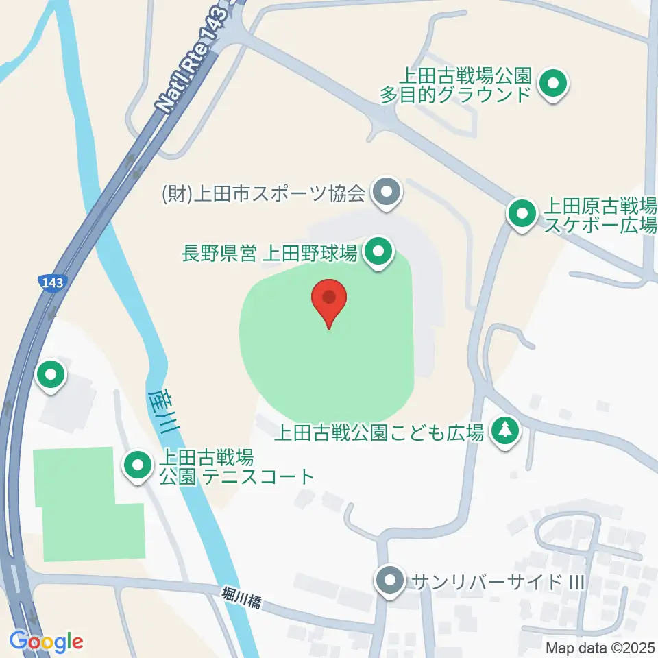 長野県営上田野球場周辺のホテル一覧地図