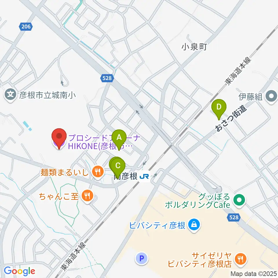 プロシードアリーナHIKONE周辺のホテル一覧地図