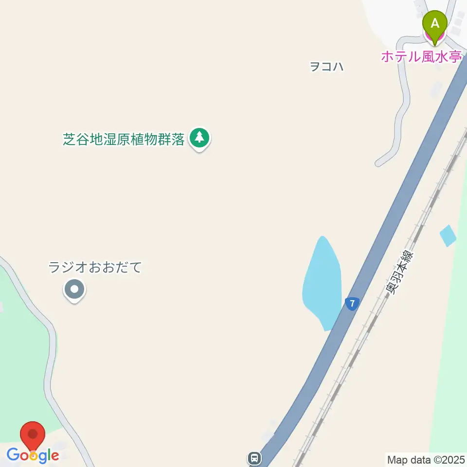 FMラジオおおだて周辺のホテル一覧地図