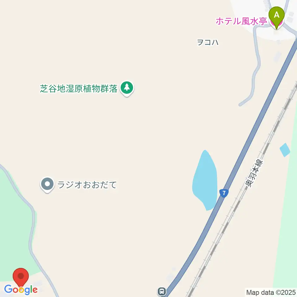 FMラジオおおだて周辺のホテル一覧地図