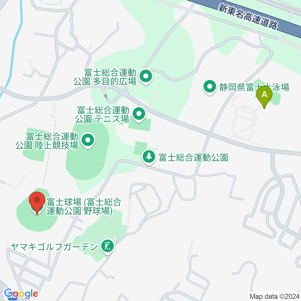 富士総合運動公園野球場周辺のホテル一覧地図