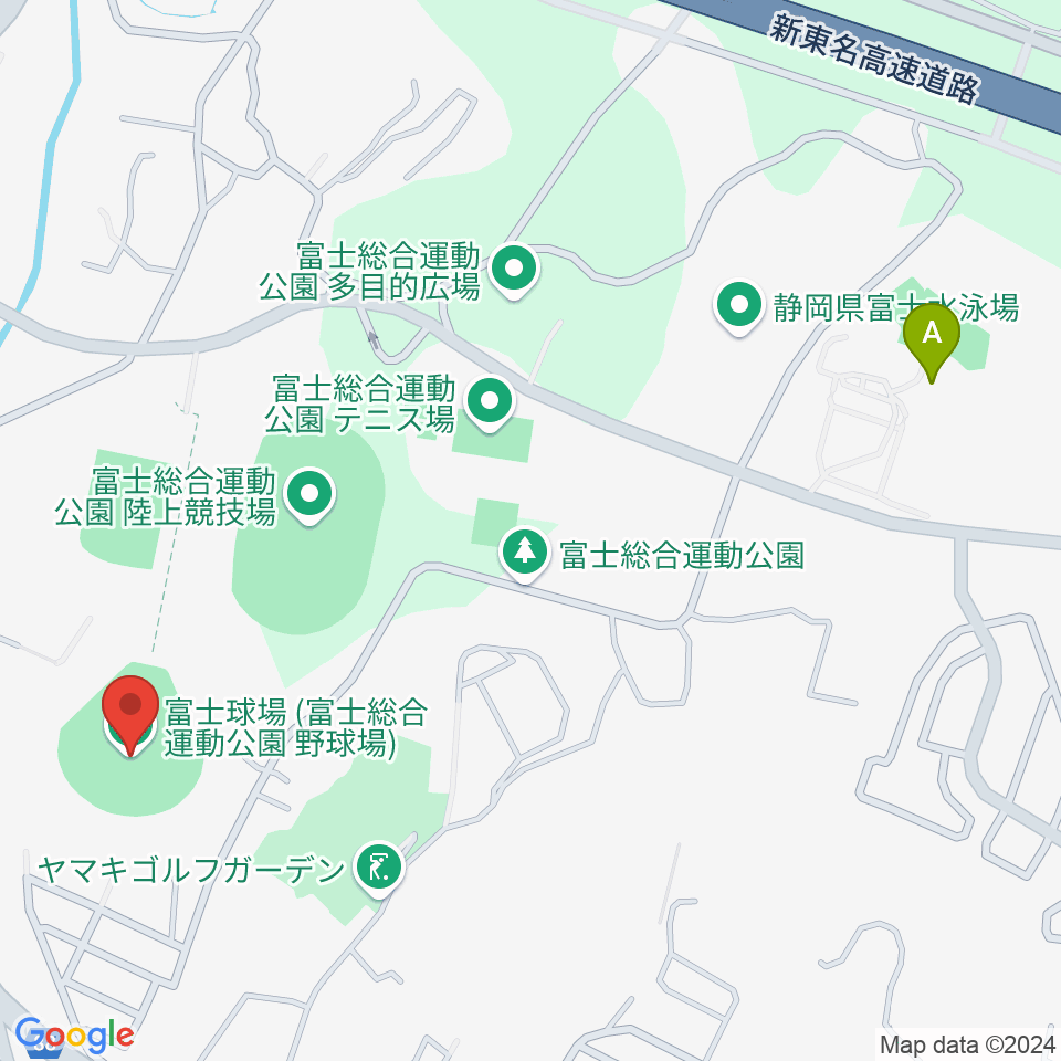 富士総合運動公園野球場周辺のホテル一覧地図