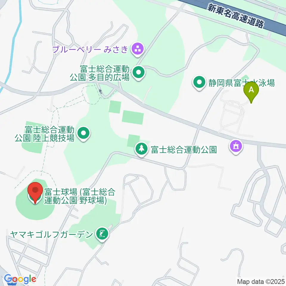 富士総合運動公園野球場周辺のホテル一覧地図